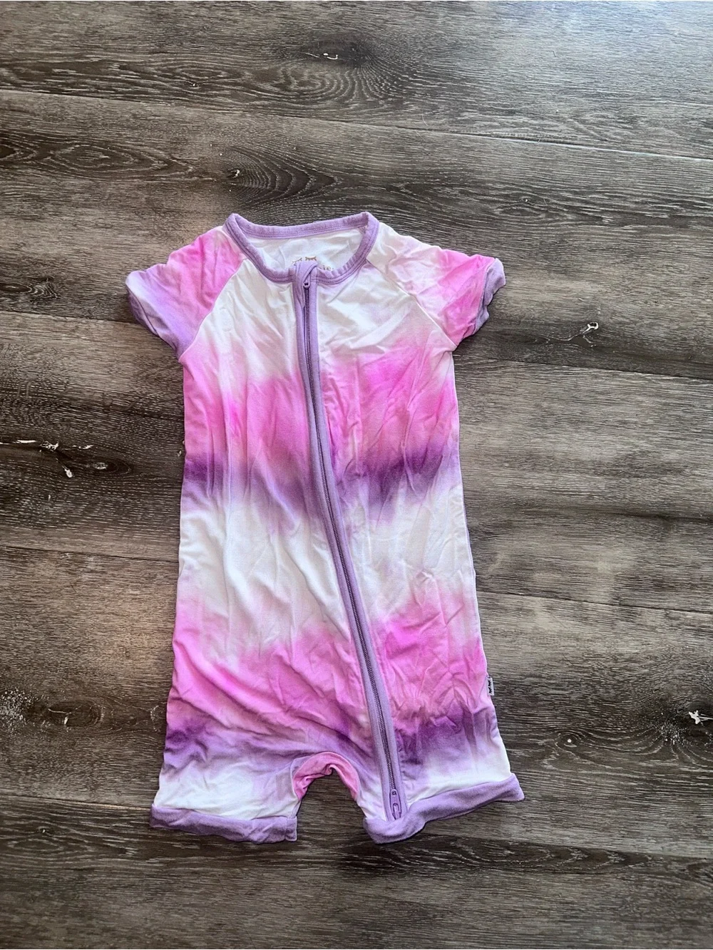 Little Sleepies Pink & Purple Ombre Zip-Front Shorty